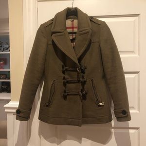 Burberry toggle wool coat/jacket l, size 6